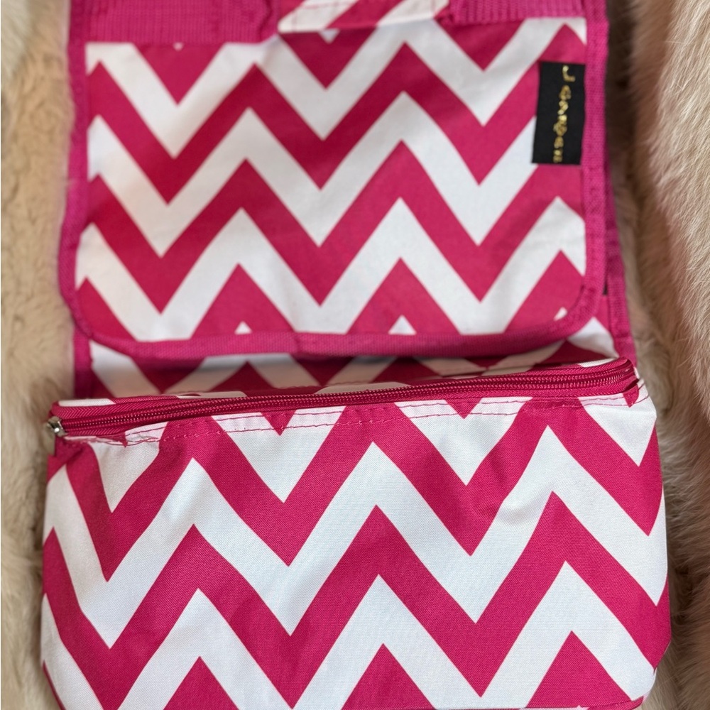 Pink and White Chevron Bag